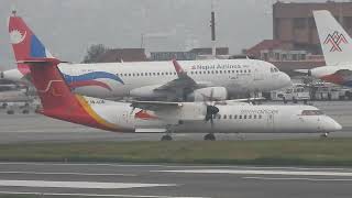 Stunning Landing Of Shree Airlines Bombardier Dash 8 - Q400 At Kathmandu Airport #shreeairlines 