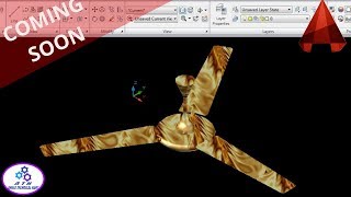 3D Ceiling Fan in AutoCAD Coming Soon.... screenshot 5