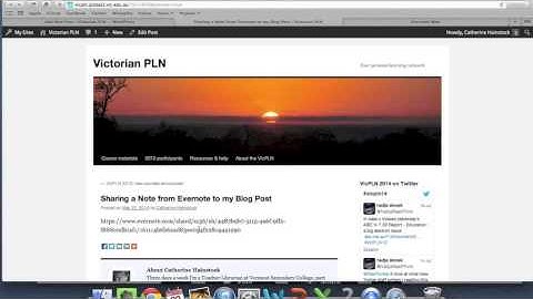 Sharing a Note from Evernote to a Blog Post