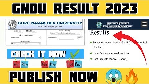 GNDU Result 2023 Publish Now 😱🔥 2nd Semester, 4th Semester & 6th Semester || Gndu Result News Today