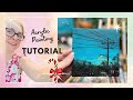 HOW TO PAINT POWERLINES - Painting different coloured skies - ACRYLIC PAINTING TUTORIAL
