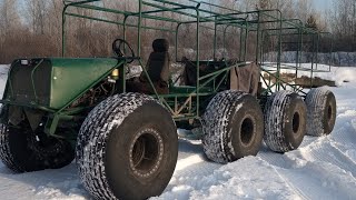 вездеход Соломономобиль 8х8 по снегу