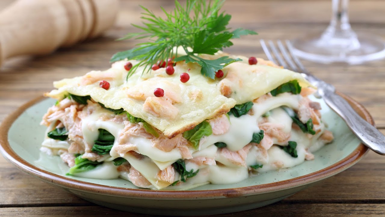 Lasagne mal anders: Mit Lachs und Spinat - YouTube