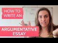 How to write an argumentative essay  advance writing