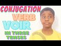 Voirto see verb conjugation in 3 tensesfrench with vishwa