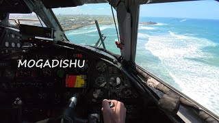 HCMM RWY 05  Quartering Tailwind MOGADISHU - Final approach, Landing AIRPLANE ANTONOV-26