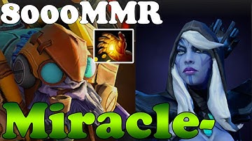 Dota 2 - Miracle- 8000MMR Plays Tinker with HAND OF MIDAS and Drow Ranger - Ranked Match Gameplay
