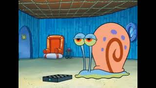 Stan Twitter: Gary casually watching TV when Spongebob stunned while carrying the laundry