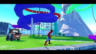 The Amazing Spiderman Having Fun With Tow Mater Disney Pixar Cars
