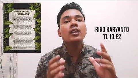 Riko Haryanto 311910574 Etika Profesi