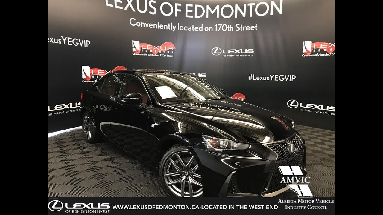 Black 2019 Lexus Is 300 F Sport Series 1 Walk Around Review Downtown Edmonton Ab