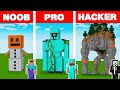 Minecraft NOOB vs PRO vs HACKER: GOLEM STATUE HOUSE BUILD CHALLENGE in Minecraft Animation