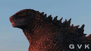 Godzilla, Rodan, Mothra (Blender Animation)