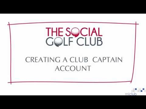 Social Golf Club: Captain account setup