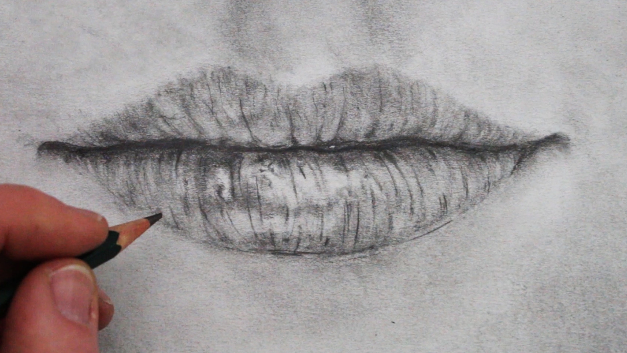 How to draw a mouth and lips