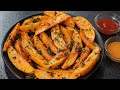 Chili Garlic Wedges |  Crispy potato Wedges Recipe | Easy Potato Snacks Recipe | Toasted