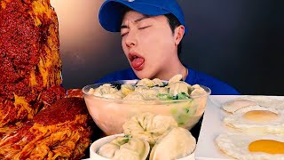 MUKBANG I ate the most spicy kimchi in Korea. I cried(with pork dumplings) Eating Show