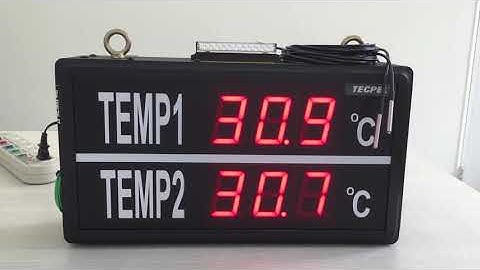 TECPEL, Dual temperature large display with 2 PT-100 thermo sensors