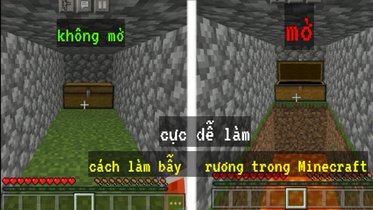 Cách làm bẫy rương trong Minecraft - YouTube