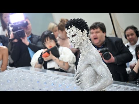 Lil Nas X Arrives at Met Gala 2023 Covered Head to Toe in Crystals | NBC New York