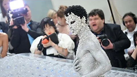 Lil Nas X Arrives at Met Gala 2023 Covered Head to Toe in Crystals | NBC New York