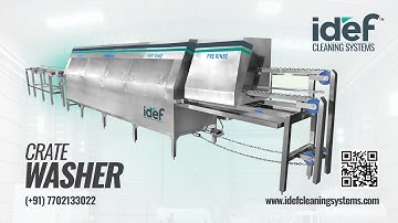 Crate Washer, Bin Washer, Milk Crate Washer, Slanting Crate Washer