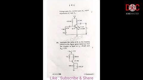 AKU B.tech 3rd sem Basic Electronics Q.paper 2020