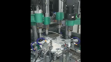 Rotating disc type full-automatic drilling and tapping machine #machine #factory #metal #automation