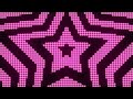 4K 1 Hour Pink Star Tunnel Y2K Colorful Aesthetic LED Lights Background Video Screensaver