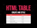 How to Create and Style a Table with HTML & CSS | Step by Step Tutorial