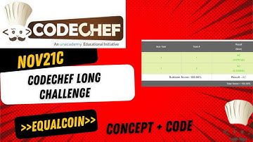 Equal Coins CodeChef  Solution - November Long Challenge 2021 | EQUALCOIN - JAVA Solution