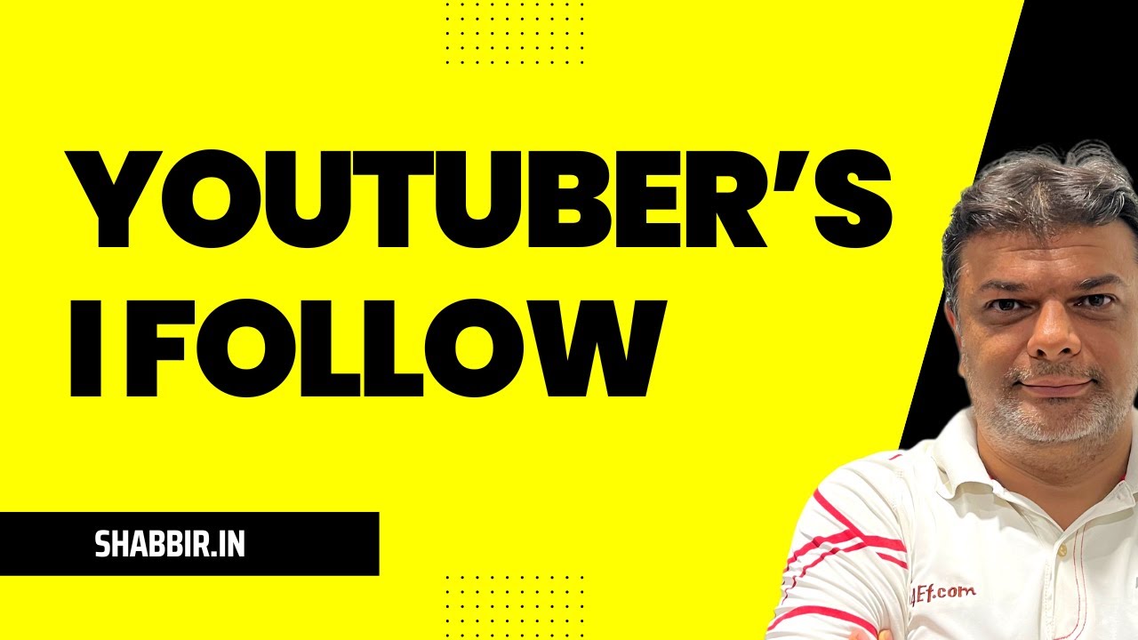 What YouTuber's I Follow - YouTube