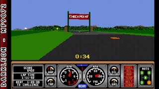 Hard Drivin 1990 Domark - Pc Dos - Gameplay