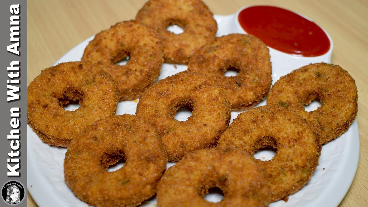 Chicken Donuts Recipe How To Make Doughnuts Kitchen With Amna Chicken And Donuts Donut Recipes Chicken Pizza Recipes