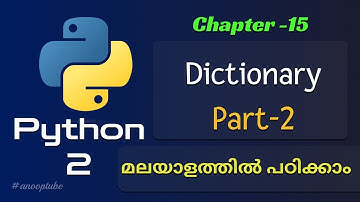 Python Dictionary Part-2 | Python Tutorial 15 | Python Tutorial in Malayalam