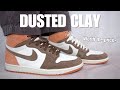 The best quality jordan 1 this year  jordan 1 high dusted clay review  on feet