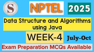 Data Structure and Algorithms using Java | NPTEL Week-4 Assignment Answers 2025 July-Oct #SKumarEdu