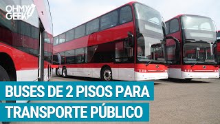 Chile presenta sus nuevos buses de 2 pisos y eléctricos para el transporte público