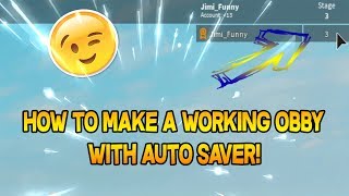 How To Make A Functional Obby Auto Saver 2019 Roblox Studio Youtube - how to make a obby level system on roblox