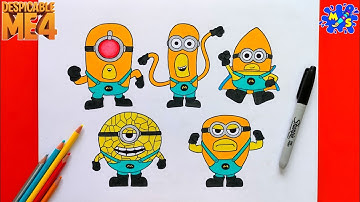 Mega Minions Drawing || How to Draw All Mega Minions || Despicable Me 4
