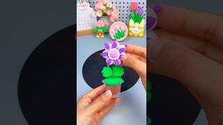 🌸 **Mini Clay Flower Pot 😍 | Easy DIY Craft for Kids &amp; Home Decor!** #diy #short #flowers #clayart