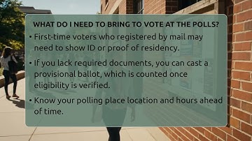 What Do I Need To Bring To Vote At The Polls? - First Time Voter Expert