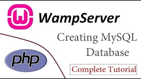 Creating a database || Php My Admin || Local Database