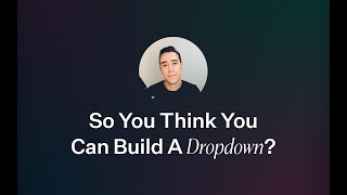 Celebrity "So You Think You Can Build A Dropdown?" — Pedro Duarte, Next.js Conf 2021 Profile