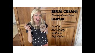 Ninja Creami Breeze Keto Friendly/Low Carb Peanut Butter Chocolate Ice Cream.