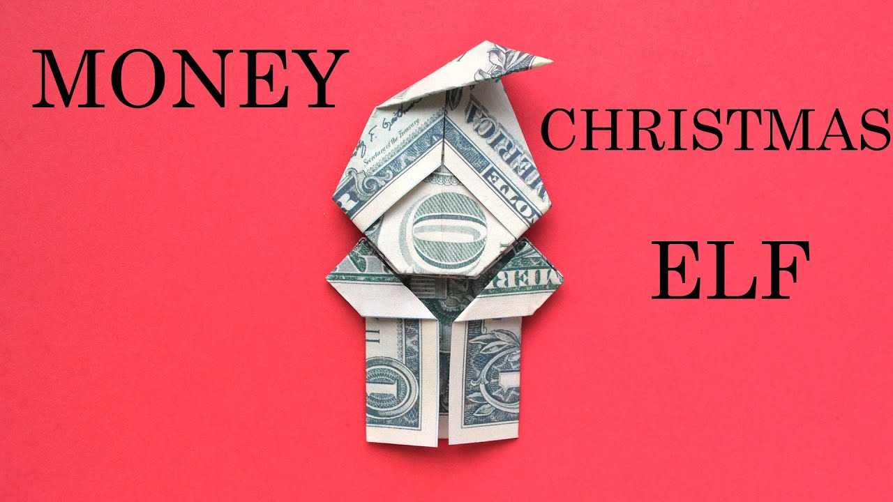 MONEY CHRISTMAS ELF (SANTA) Dollar Origami Tutorial DIY by NProkuda