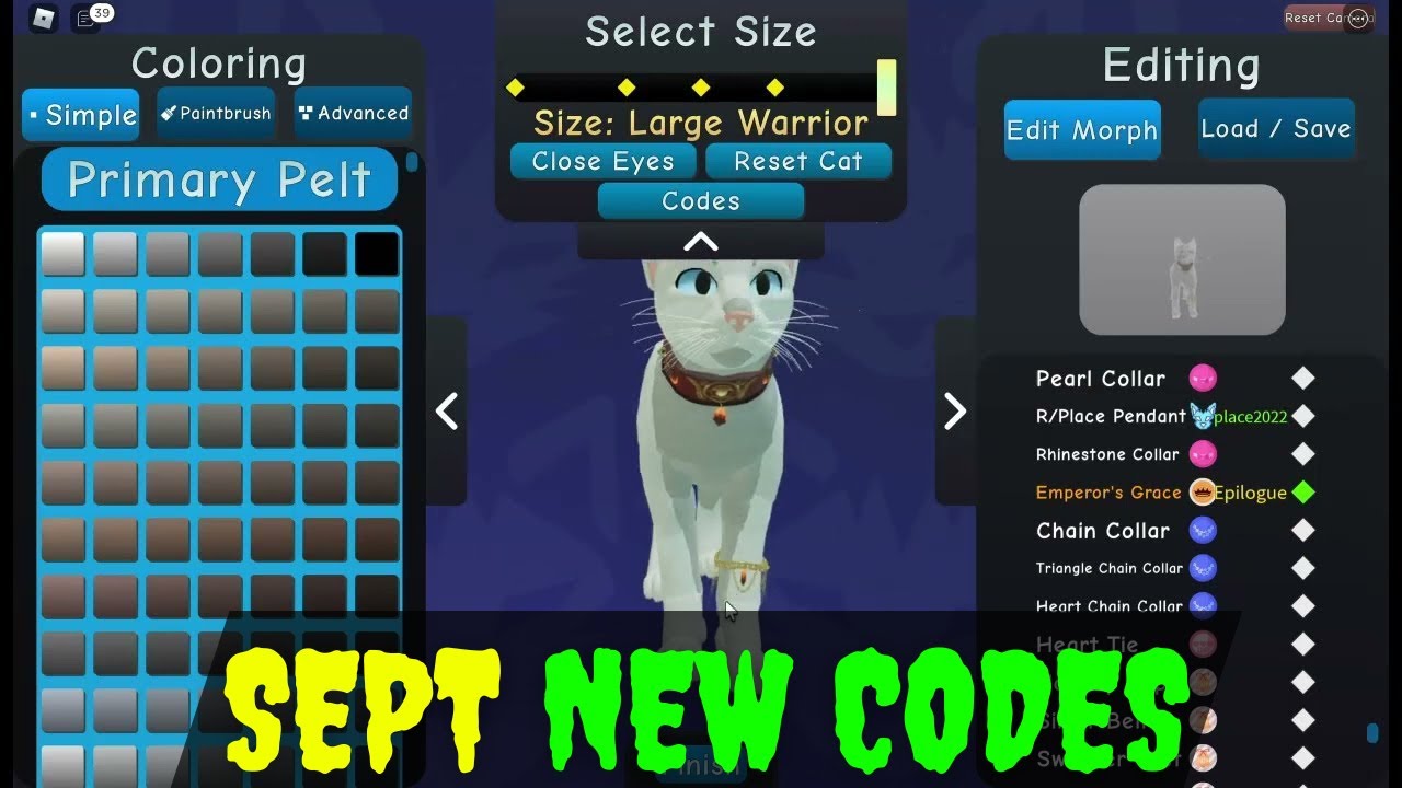 2022) How to Use * Warrior Cats * Codes  Latest & Valid Warrior Cats  Ultimate Edition Codes 