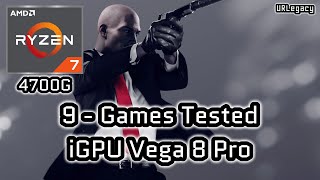 AMD Ryzen 7 4700G - Radeon Graphics (iGPU Vega 8 Pro) | 9 Games Tested | 1080p