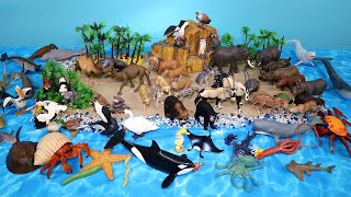 Land Animals and Sea Creature Figurines - Learn Animal Names