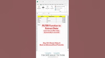 FILTER Function in Excel: Extract Data Like a Pro! #excel #exceltricks #ytshorts #ytviral #viral